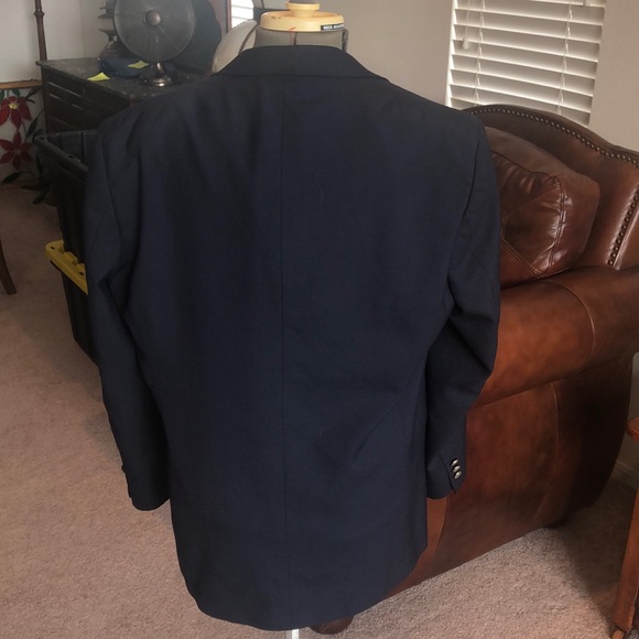 Oscar De La Renta blue blazer 2 button size 48R - Picture 4 of 9